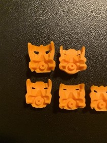Lego Bionicle Gahlok Orange Krana Mask Set Of 7, Xa Za Vu Yo Ja Su Bo, #2 