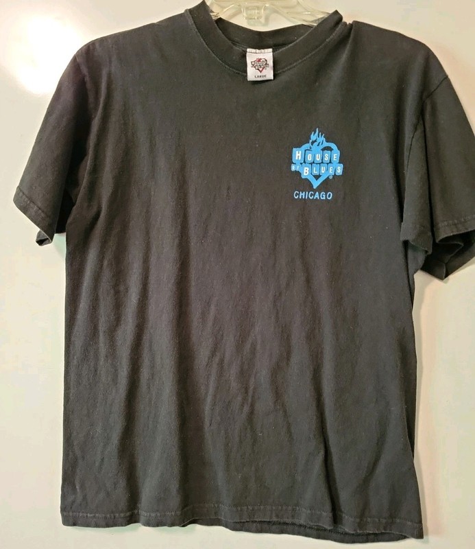 House of 2 Blues CHICAGO black Large T-shirt 