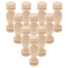 10 Pcs Solid Wood Column Dollhouse Furniture Decoration Indoor Stairs Spindles