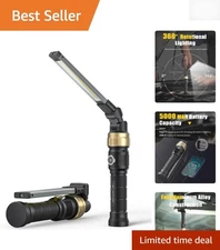 Durable 1200 Lumens LED Work Light with Magnetic Base - Rechargeable & Portable