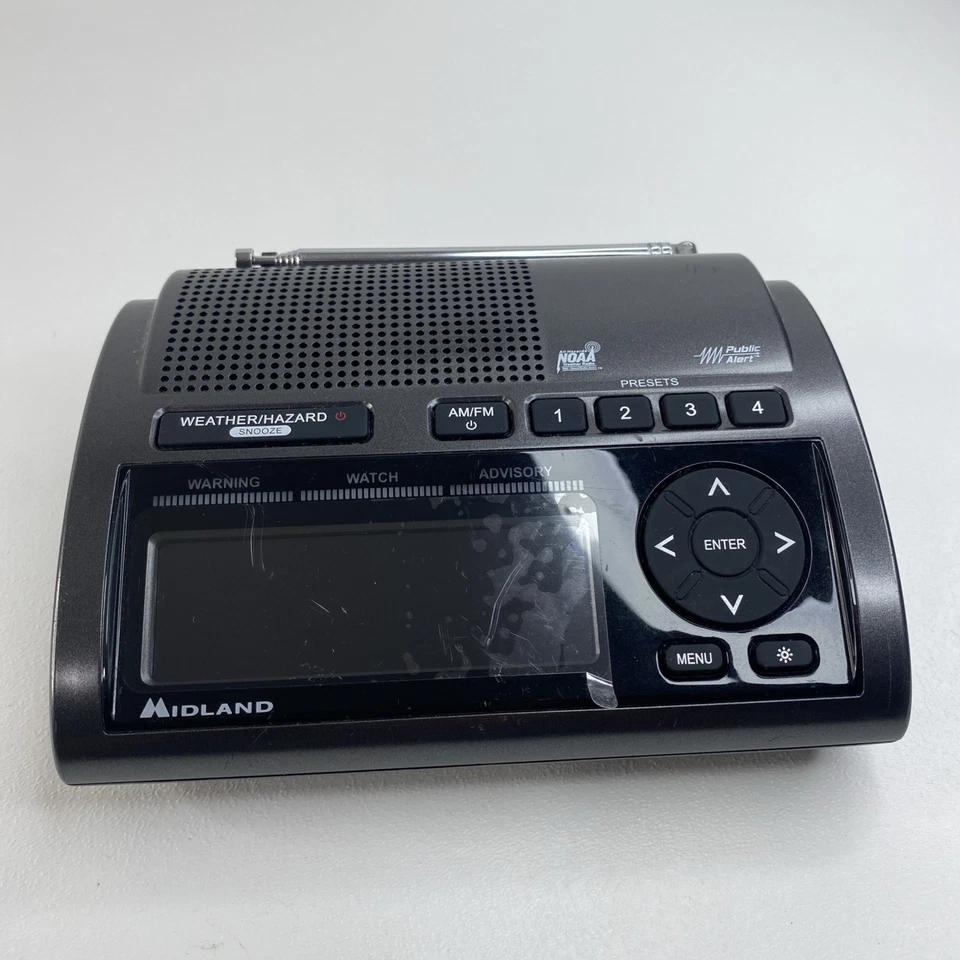 Radio de alerta meteorológica de emergencia Midland WR400 NOAA AM FM PROBADA Foto 3 de 4