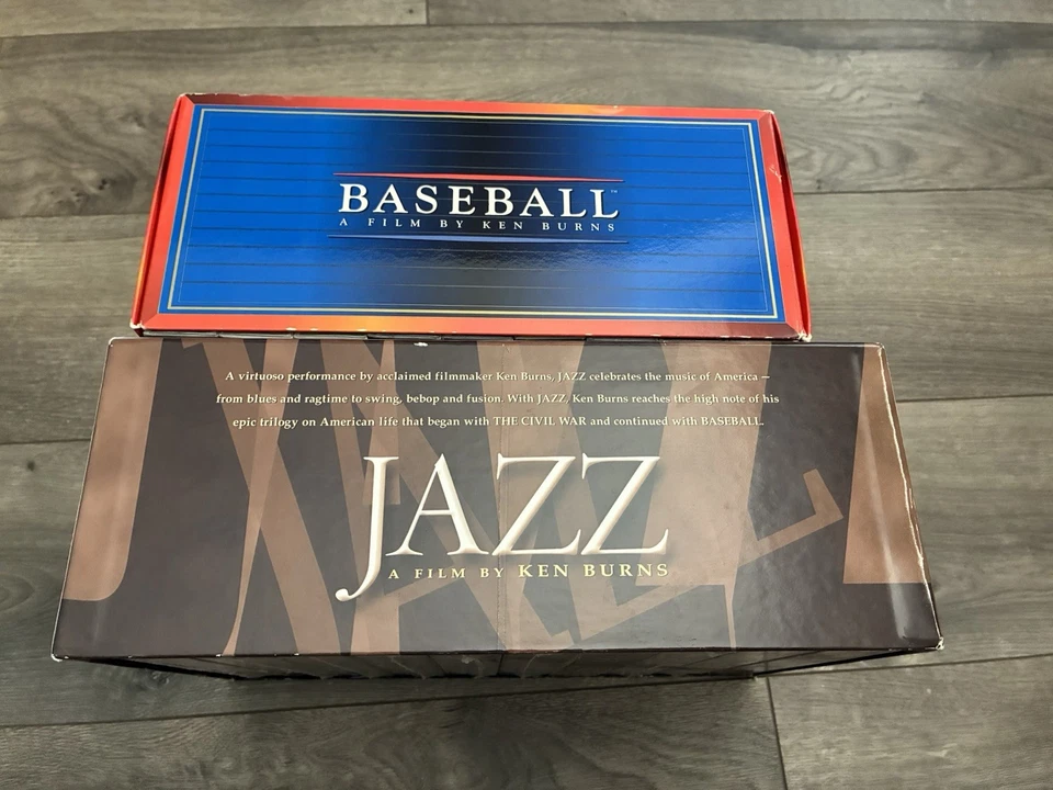 VHS Lot Ken Burns Baseball 9 Tapes Jazz 9 Tapes Vintage 90s Documentary - Image 2 of 3