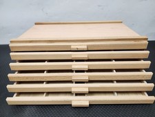 7 Elements 6 Drawer Wooden Artist Storage Supply Box for Pastels, Pencils, Pens