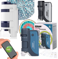 Pocket Mini Microscope Kids Adults Handheld Miniscope LED Science Gift School UK
