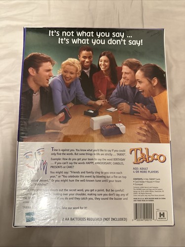 Taboo The Game Of Unspeakable Fun Hasbro 2000 Brand New Sealed - Picture 2 of 5