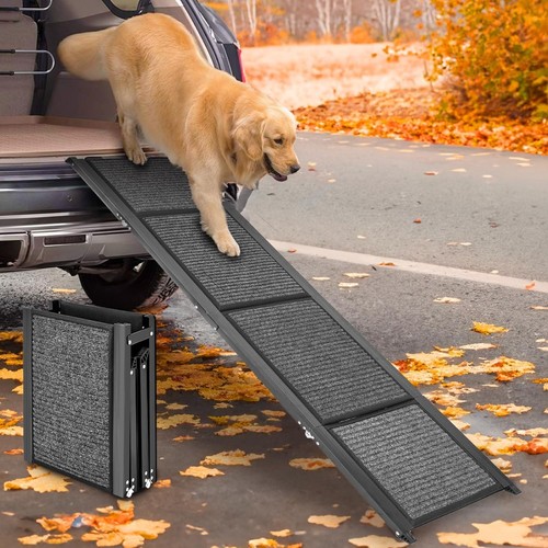 71"x20" Dog Ramp Trucks, SUV & Car for Large Dogs with Anti-Slip Rug Surface