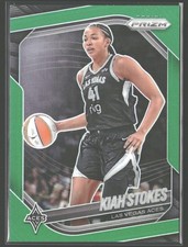 2025 Panini Prizm WNBA #58 Kiah Stokes Green Prizms Las Vegas Aces