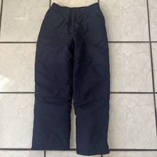 LL Bean Thinsulate Snow Pants Unisex Kids Size 10 Dark Blue Pockets Ski