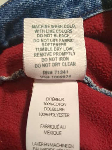 Pantalones de mezclilla forrados de franela azul calce relajado originales vintage LL Bean para mujer 12P - Imagen 7 de 10