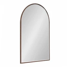 Kate and Laurel Gwendolyn Antique Beaded Arch Wall Mirror, 20 x 30, Bronze