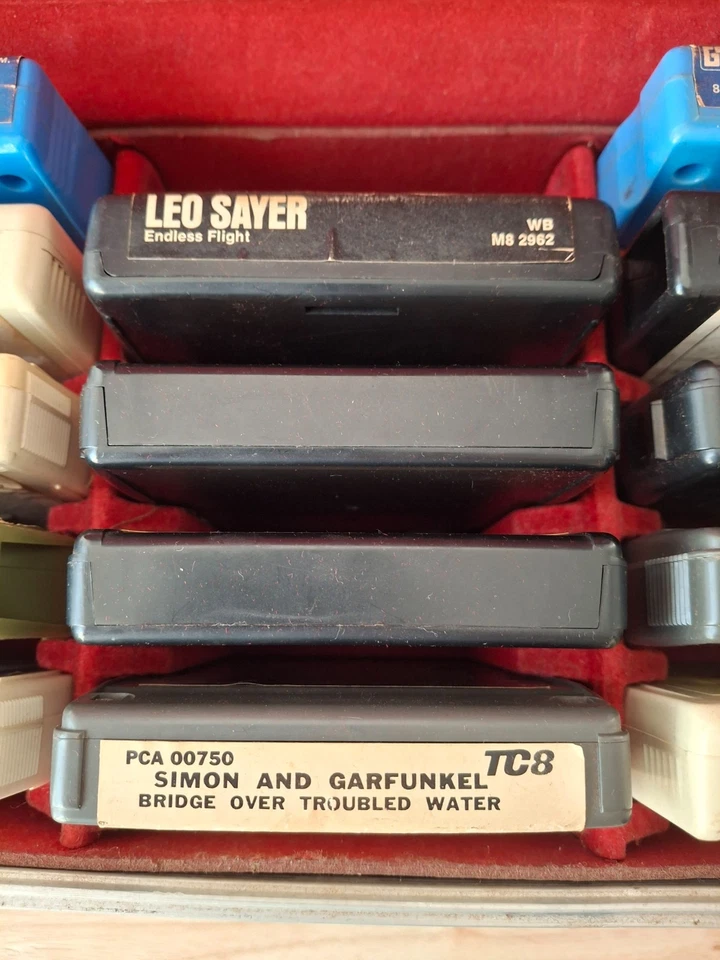 Vintage 8 Track Tapes Lot of 14 w/Case Elton John Simon Garfunkel Buddy Miles - Image 3 of 4