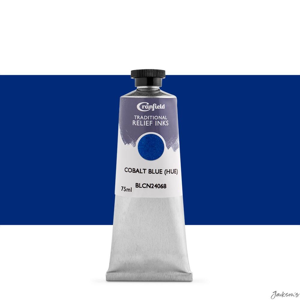 Cranfield Traditional Relief Ink Linseed Oil 75ml Cobalt Blue Hue Printing