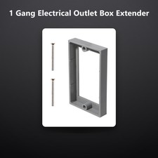 1 Gang Electrical Outlet Box Extender, 1/2 Inch Gray, 1 Pack with 2 Screws,...