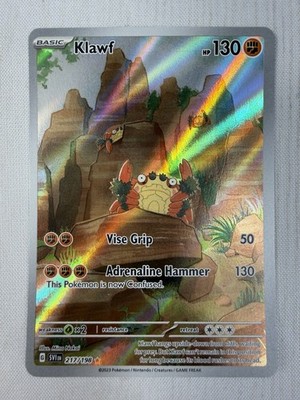 Klawf IR 217/198 Scarlet & Violet Base Illustration Rare Holo Pokemon NM