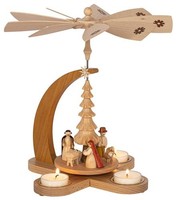 Teelichtpyramide Christi Geburt FüR Teelichte HöHe 27Cm NEU Weihnachtspyramide