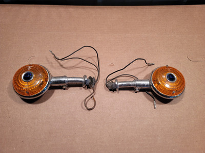 VTG Bullseye Target Lens Left Right Turn Signal Indicator Lights Lamp Jeweled JP