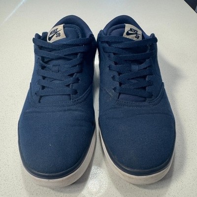 Nike SB Check Solarsoft Mens 10.5 Navy Blue Excellent Skate Shoes