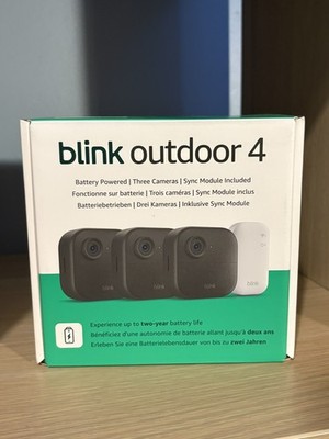 Blink Kamera (Outdoor 4) neuestes Modell Wireless HD Smart Security 3-Kamera System