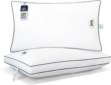 Hotel Collection Bed Pillows King Size Set of 2, 400 Thread Count 100 Cotton