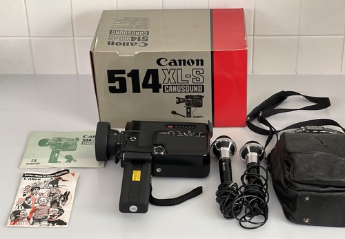 Canon Canosound 514XL-S Super 8 Vintage Camera + Original Box Manual Mics