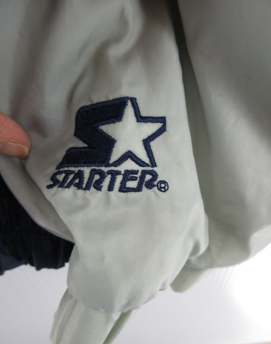 VINTAGE Dallas Cowboys Jacket Men XL Blue Starter Windbreaker Coat