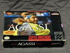 Andre Agassi Tennis   Snes Box Only  Super Nintendo Original box