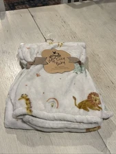 Plush Baby Blanket My Cozy Baby Adirondack Unisex Safari Lion Giraffe Rhino••••￼