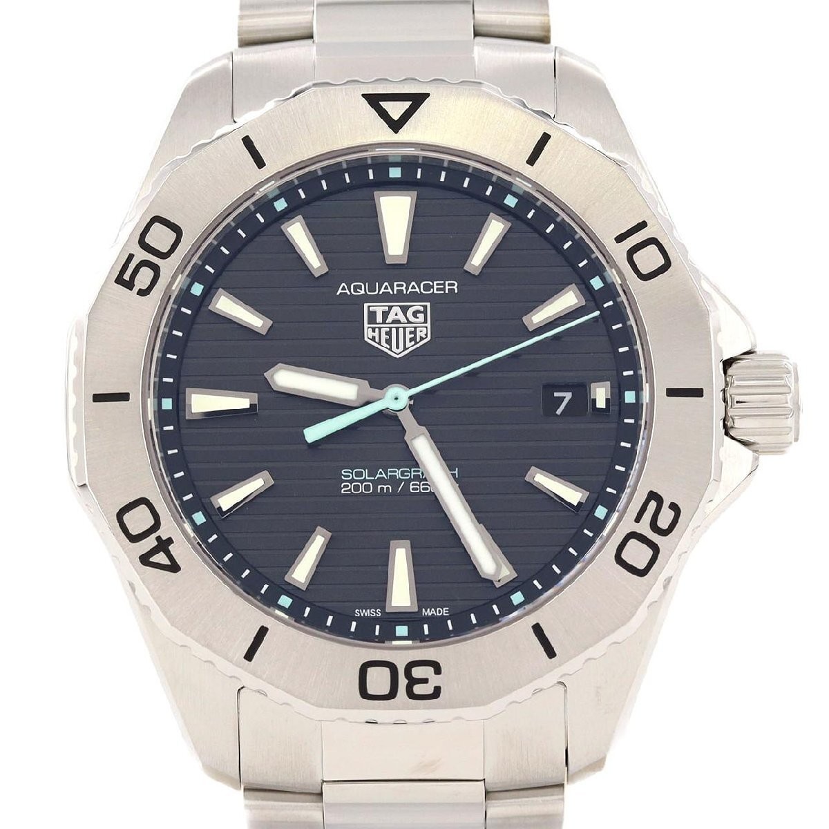 TAG Heuer Aquaracer 200 Solargraph Solar Quartz Watch WBP1114 BA0000 Stainless Steel