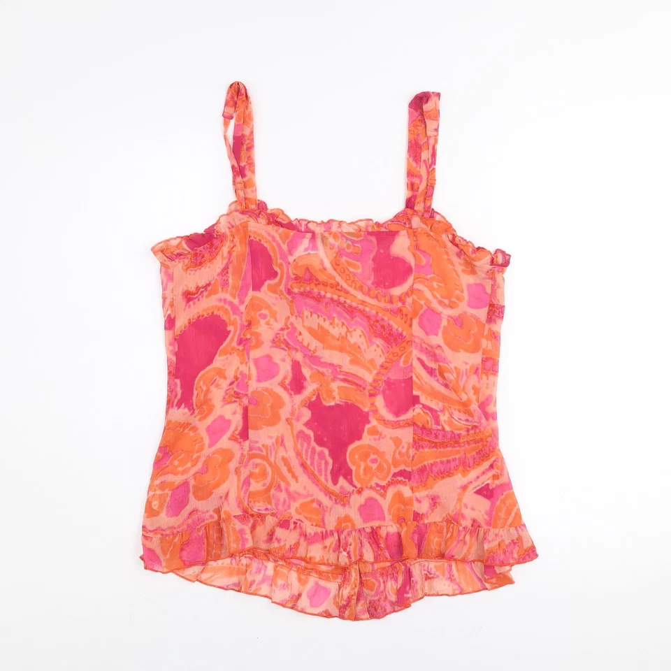 Marks and Spencer Women’s Multicoloured Paisley Chiffon Camisole Blouse Size 10 - Image 3 of 4