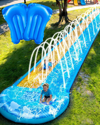 Spring Water Extra Long Slip and Water Slide for Kids Adults Backyard, 32ft Gian