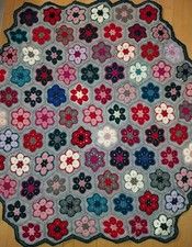 Handarbeit Häkeldecke Kuscheldecke African F...