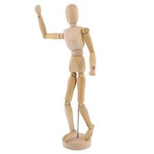 US Art Supply 12" Male Manikin Wooden Art Mannequin Figure