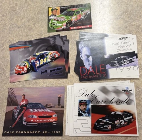90’s Lot DALE EARNHARDT  & JR GORDON LOBONTE PHOTO POSTCARDS 24 COUNT