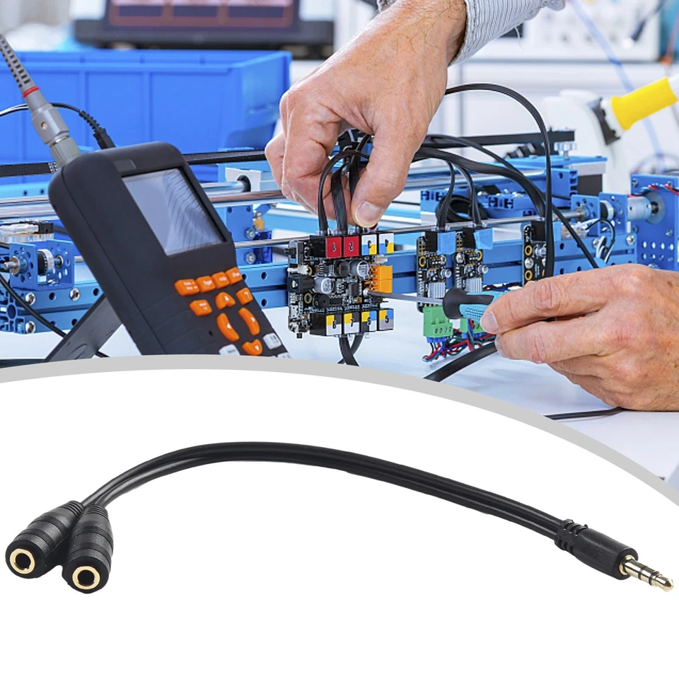 3.5mm Male To 2 Female Audio Stereo Spliter Earphone Extension Cable Adapter20cm - Image 2 of 4