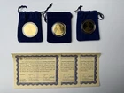 Lot Of 3 2020 Cook Islands Saint Gaudens $5 .9999 Fine Gold Eagle Coin W/COA