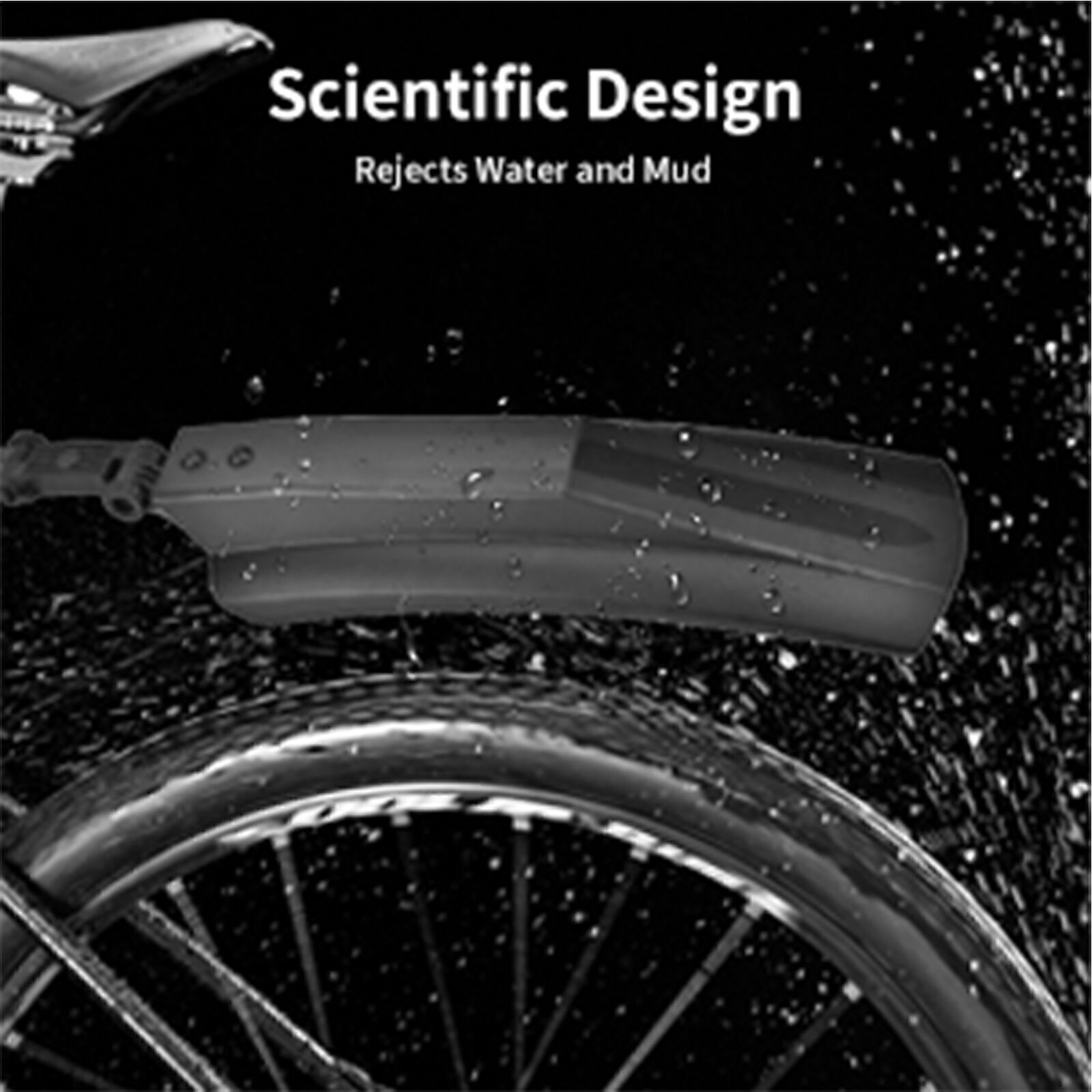 Bicycle Front Back Rear Tire Mud Guard Kit Quick Release Bike Mudguard