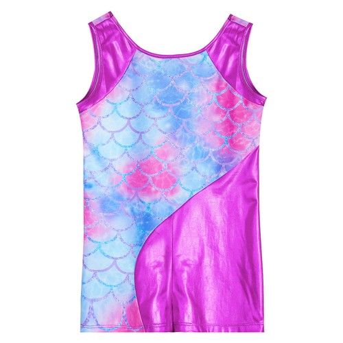 Girls Unitard Gymnastic Bodysuit Silky Jumpsuit Yoga Leotard Soft Biketards - Picture 7 of 45