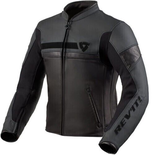 Rev'it Mile Leather Motorbike Motorcycle Jacket Urban Street Touring Black 50 - Picture 1 of 2