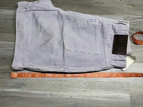 NWT Gloria Vanderbilt Pleated High Waisted Shorts Purple Pinstripe Sz 14 Petite - Picture 9 of 9