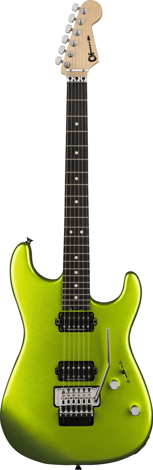 Модный костюм для Сан-Димаса от CHARVEL� Стиль 1 HH FR, Лаймово-зеленый металлик