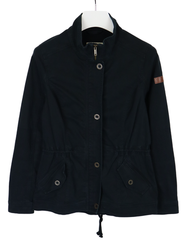 Hollister Jacke Damen Groß Hoher Kragen Nicht Gefüttert Verstellbare Taille Zip