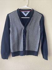 Tommy Hilfiger Boy  s Cotton Embroidered Button Down Cardigan Sweater Sz. 10/12