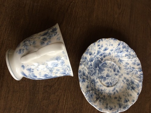 Nikko Tea Roses Blossom Time Japan Blue White Cup & Saucer - Picture 2 of 12