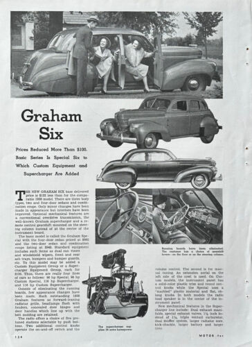 Report 1939 Graham Six & Special Six With Supercharger Pics, Specs, Info - Afbeelding 1 van 1