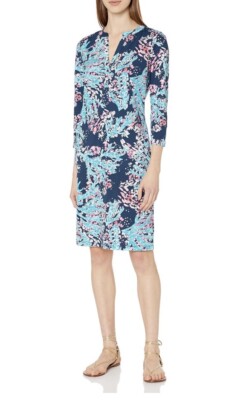Lilly Pulitzer Delora dress in High Tide Navy Coral Club Womens XS Preppy Beach