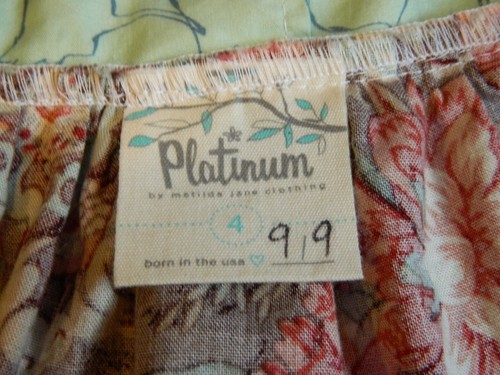 Matilda Jane Platinum Flutter Dress Fall Floral Cats size 4 - Picture 4 of 7