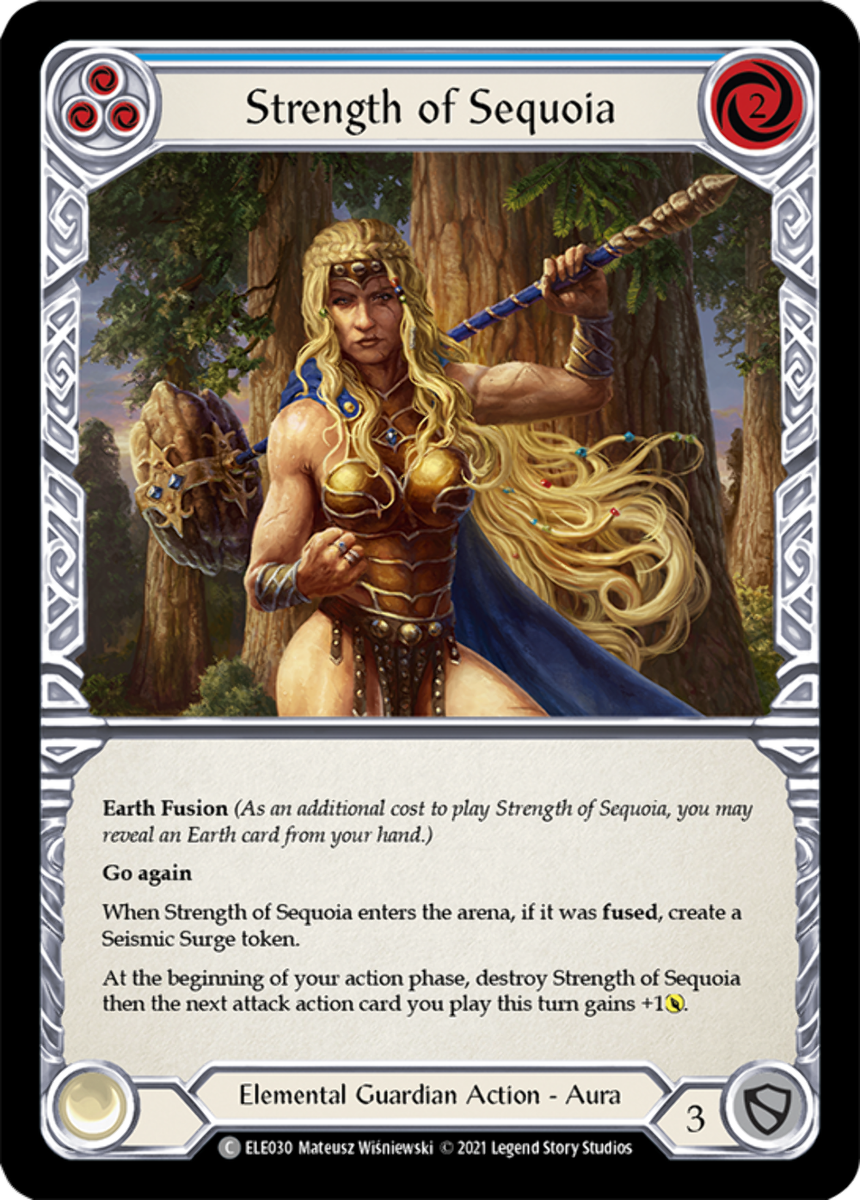 Flesh and Blood TCG Strength of Sequoia (Blue) [ELE030] (Tales of