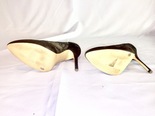French Connection Cybil Lace Detail Black Suede Pump Stiletto Size 39 EUR US 8.5 - Picture 12 of 12