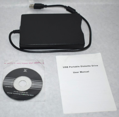 USB Portable Diskette Drive #N533 w/ CD-ROM for Driver & Manual (G-3)