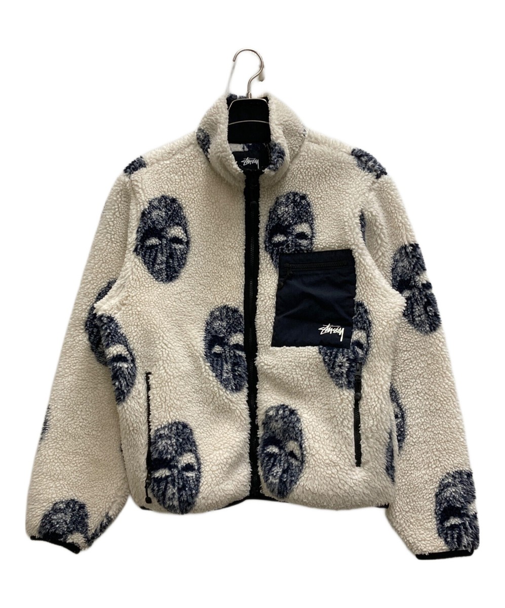stussy Mask Jacquard Sherpa Size: M White x navy Men | eBay